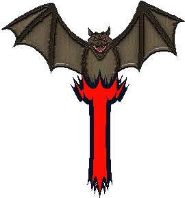 Alfabetten Halloween vleermuis 