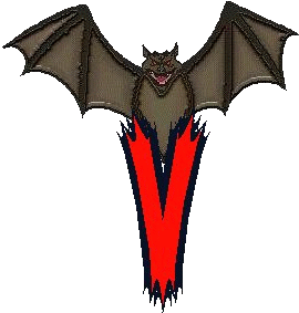 Alfabetten Halloween vleermuis 