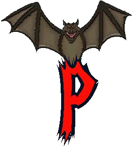 Alfabetten Halloween vleermuis Vleermuis Letter P