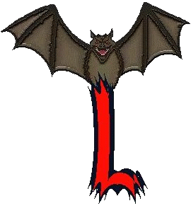 Alfabetten Halloween vleermuis 
