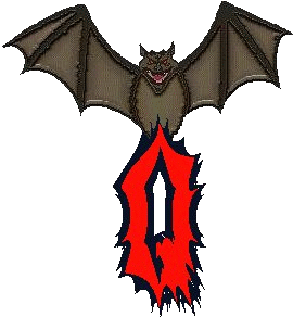 Alfabetten Halloween vleermuis 
