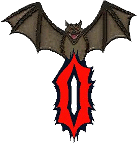 Alfabetten Halloween vleermuis 