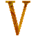 Alfabetten Hartjes 19 Letter V