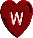 Alfabetten Hartjes 20 Letter W