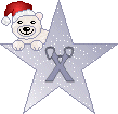 Alfabetten Kerst ijsbeer Letter X