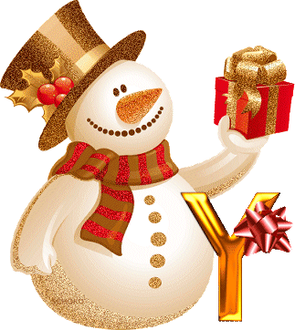 Alfabetten Kerst sneeuwpop 2 