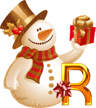 Alfabetten Kerst sneeuwpop 2 