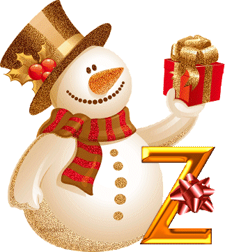 Alfabetten Kerst sneeuwpop 2 