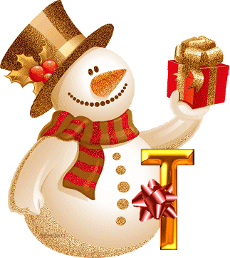 Alfabetten Kerst sneeuwpop 2 