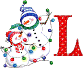 Kerst sneeuwpoppen Alfabetten 