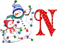 Kerst sneeuwpoppen Alfabetten 