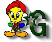 Alfabetten Kerst tweety Letter G, Tweety, Kerst