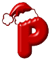 Alfabetten Kerstmuts Letter P