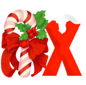 Alfabetten Kerstzuurstok rood 2 