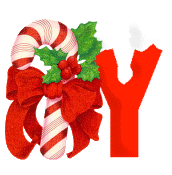 Alfabetten Kerstzuurstok rood 2 