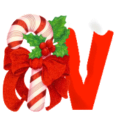Alfabetten Kerstzuurstok rood 2 