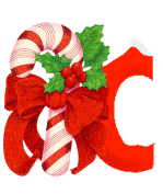 Alfabetten Kerstzuurstok rood 2 