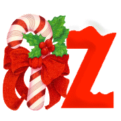 Alfabetten Kerstzuurstok rood 2 