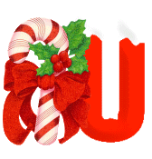 Alfabetten Kerstzuurstok rood 2 