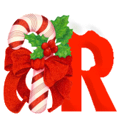 Alfabetten Kerstzuurstok rood 2 