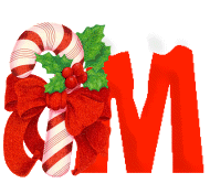 Alfabetten Kerstzuurstok rood 2 