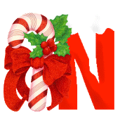 Alfabetten Kerstzuurstok rood 2 