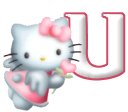 Alfabetten Kitty Letter U