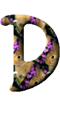 Alfabetten Konijntjes met bloemen 