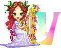 Alfabetten Meisje met harp 