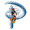 Alfabetten Mickey mouse 2 Letter P