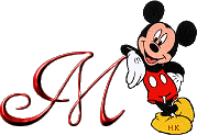 Alfabetten Mickey mouse 3 Letter M