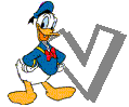 Alfabetten Mickey mouse transparant Donald Duck Letter V