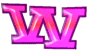 Alfabetten Neon rose 