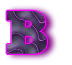 Alfabetten Neon zwart 
