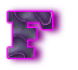 Alfabetten Neon zwart 