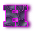 Alfabetten Neon zwart 