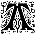 Alfabetten Oud versierd Letter A