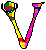 Alfabetten Regenboog 4 Letter V