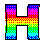 Alfabetten Regenboog 6 Letter H