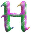 Alfabetten Regenboog glitter 3 Letter H