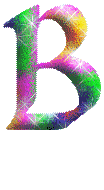Alfabetten Regenboog glitter 3 Letter B Sterren Gekleurd