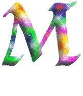 Alfabetten Regenboog glitter 3 Hoofdletter Regenboog Letter M