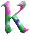 Alfabetten Regenboog glitter 3 Letter K