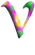 Alfabetten Regenboog glitter 3 Letter V