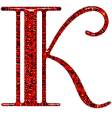 Alfabetten Rood 3 Letter K