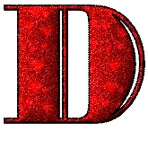 Alfabetten Rood 4 Rode Letter D Met Bewegende Hartjes