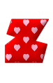 Alfabetten Rood met hartje Letter Z