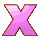 Alfabetten Roze 4 Letter X