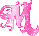 Alfabetten Roze glitter 2 