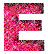 Alfabetten Roze glitter 2 Letter E